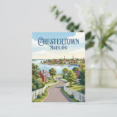 Chestertown Maryland Postkarte (Stehend Vorderseite)
