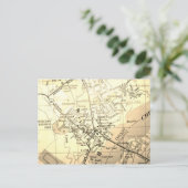 Chestertown, MD Vintag Map Postkarte (Stehend Vorderseite)