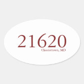 Chestertown Zipcode Sticker (Vorderseite)