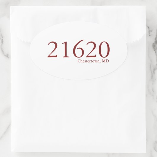 Chestertown Zipcode Sticker (Tasche)
