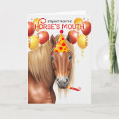 Chestnut Blonde Mane Horse Funny Birthday Karte (Vorderseite)
