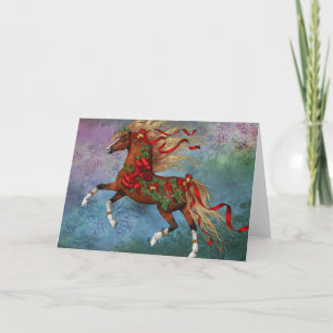 "Chestnut Cheer" Weihnachtskarte (leer) Feiertagskarte