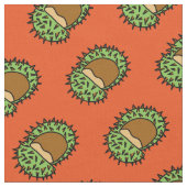 Chestnut Couple Orange Fall Pattern Stoff (Nahaufnahme)
