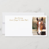 CHESTNUT HORSE CARD (Vorderseite)