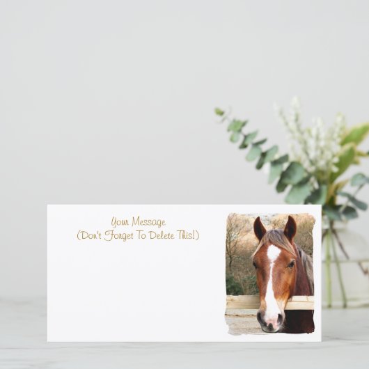 CHESTNUT HORSE CARD (Stehend Vorderseite)