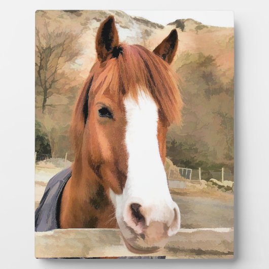 CHESTNUT HORSE FOTOPLATTE (Vorderseite)