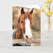 CHESTNUT HORSE KARTE (Gelbe Blume)