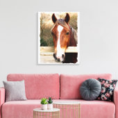 CHESTNUT HORSE LEINWANDDRUCK (Insitu (Wohnzimmer))
