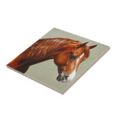 Chestnut Morgan Horse Fliese (Seite)