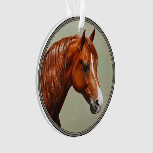 Chestnut Morgan Horse Ornament (Vorderseite)
