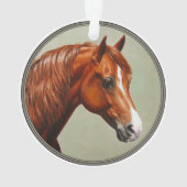 Chestnut Morgan Horse Ornament (Rückseite)