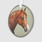 Chestnut Morgan Horse Ornament (Vorderseite)