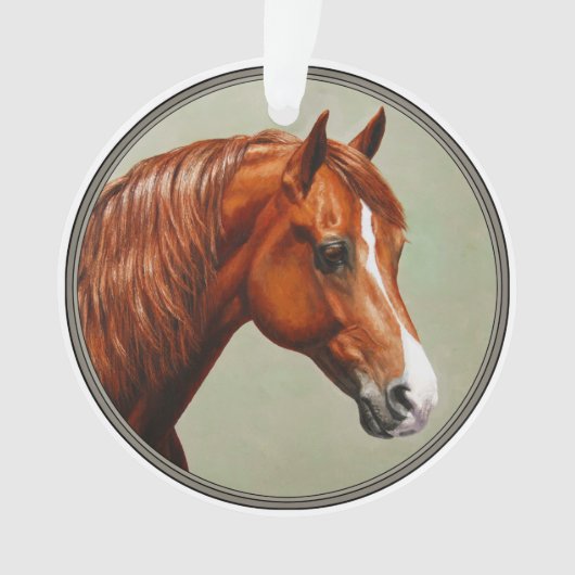 Chestnut Morgan Horse Ornament (Vorderseite)