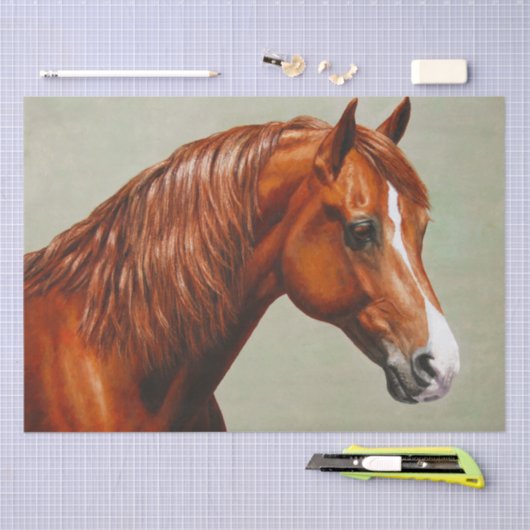 Chestnut Morgan Horse Seidenpapier (Handwerk)