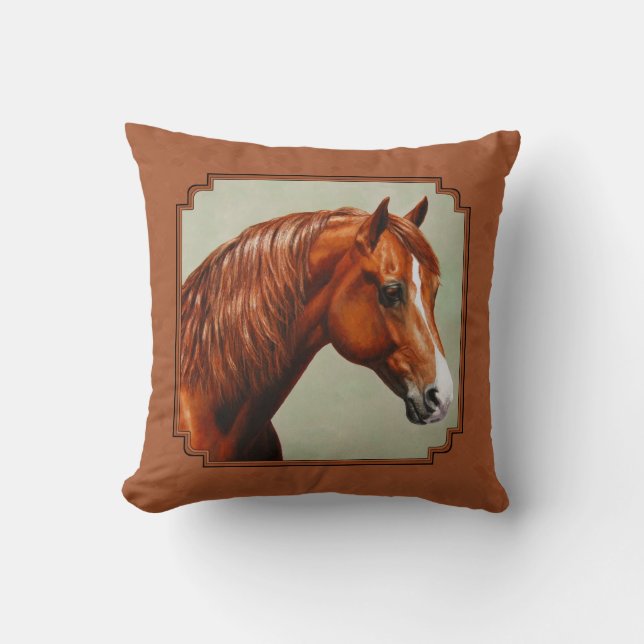 Chestnut Morgan Rusty Red Kissen (Vorderseite)