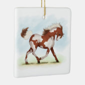 Chestnut Overo Skewbald Horse Keramikornament (Rechts)