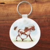 Chestnut Overo Skewbald Horse Schlüsselanhänger (Vorderseite)