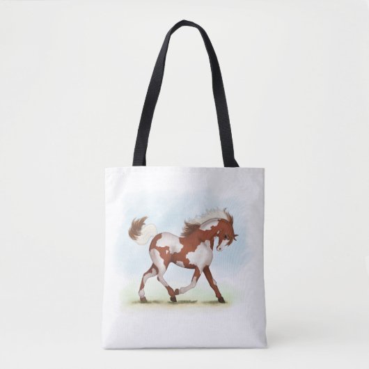 Chestnut Overo Skewbald Horse Tasche (Vorderseite)