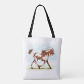 Chestnut Overo Skewbald Horse Tasche (Rückseite)
