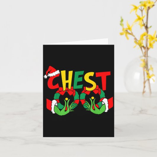 Chestnuts Matching Family Funny Chest Nuts Christm Karte (Gelbe Blume)