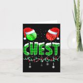 Chestnuts Matching Family Funny Chest Nuts Christm Karte (Vorderseite)
