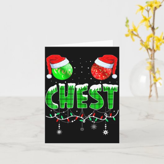 Chestnuts Matching Family Funny Chest Nuts Christm Karte (Gelbe Blume)