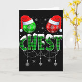 Chestnuts Matching Family Funny Chest Nuts Christm Karte (Gelbe Blume)