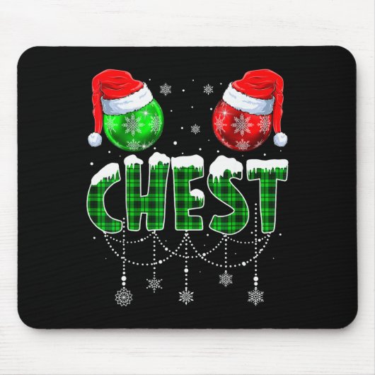 Chestnuts Matching Family Funny Chest Nuts Christm Mousepad (Vorne)