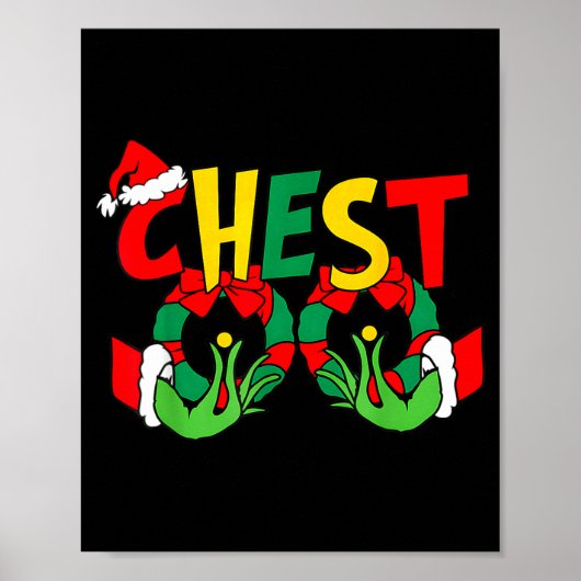 Chestnuts Matching Family Funny Chest Nuts Christm Poster (Vorne)