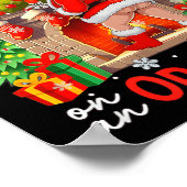Chestnuts Roasting On An Open Fire Funny Santa  Poster (Ecke)