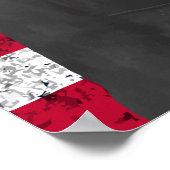 Chesty Puller und die amerikanische Flagge Poster (Ecke)