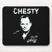 Chesty -- Schwarzweiss Mousepad (Vorne)