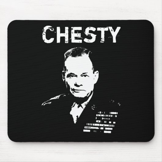 Chesty -- Schwarzweiss Mousepad (Vorne)