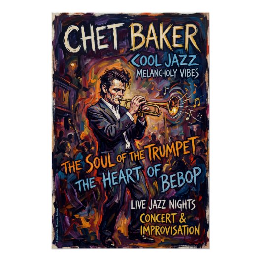 Chet Baker – Cool Jazz Poster (Vorderseite)