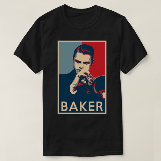 Chet Baker Hope Poster - Größe des Jazz History Cl T-Shirt (Design vorne)