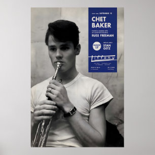 Chet Baker Jazzposter - Tiffany Club - 1954 2 Poster