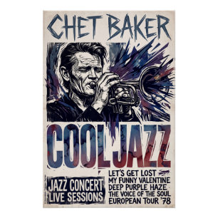 Chet Baker Live Poster