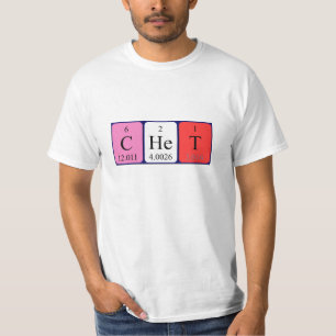 Chet Namen-Shirt periodischer Tabelle T-Shirt
