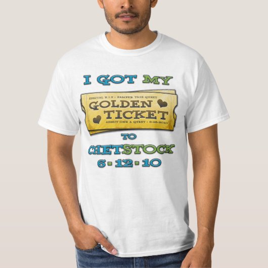 Chetstock - goldener Karten-T - Shirt (Vorderseite)