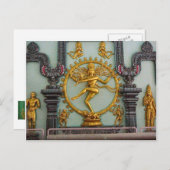 Chettiar Hindu Tempel, Statue von Shiva Postkarte (Vorne/Hinten)