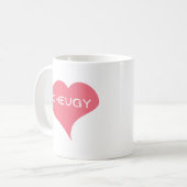 CHEUGY Pink Liebe Herz Kaffeetasse (Vorderseite Links)