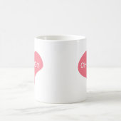 CHEUGY Pink Liebe Herz Kaffeetasse (Mittel)