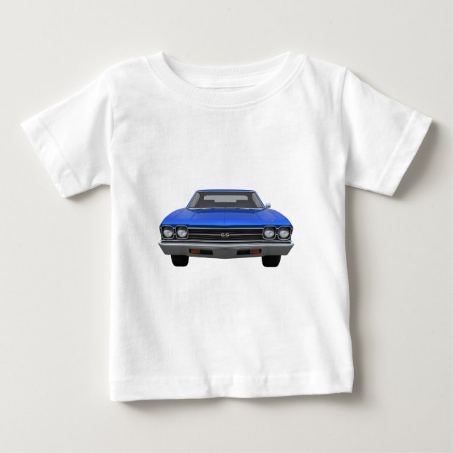 Chevelle 1969 SS: Blaues Ende Baby T-shirt (Vorderseite)