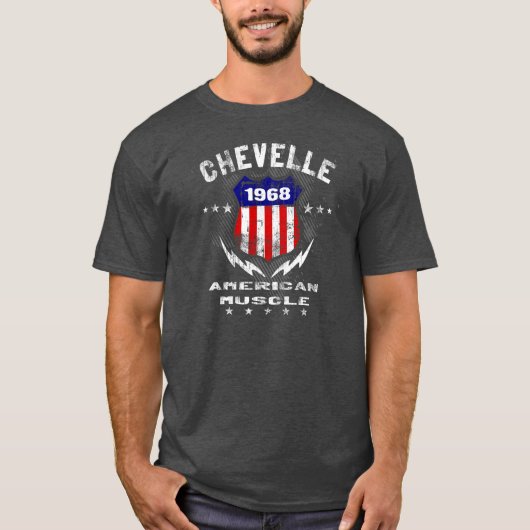 Chevelle amerikanischer Muskel 1968 v3 T-Shirt (Vorderseite)