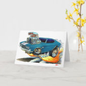Chevelle aquamarines Auto 1970 Karte (Gelbe Blume)