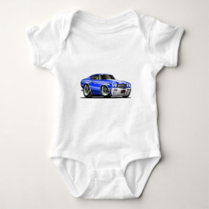 Chevelle Blau-Weißes Auto 1970 Baby Strampler