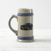 Chevelle dunkelblaues Auto 1966 Bierglas (Links)