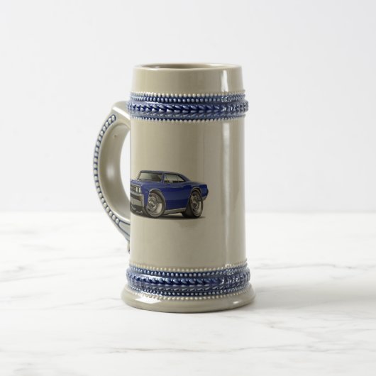 Chevelle dunkelblaues Auto 1967 Bierglas (Vorderseite Links)