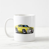 Chevelle Gelb-Schwarzes Auto 1970 Kaffeetasse (Links)