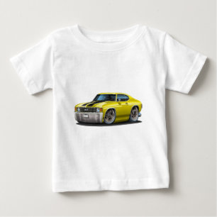 Chevelle Gelb-Schwarzes Auto 1971-72 Baby T-shirt
